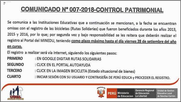 Ii Ee Mencionadas Omisas Con Registro De Bicicletas Rutas Solidarias